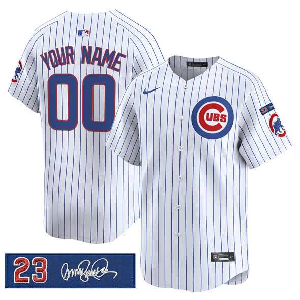 Mens Chicago Cubs Active Player Custom White Ryne Sandberg Tribute Vapor Limited V3 Stitched Baseball Jersey
