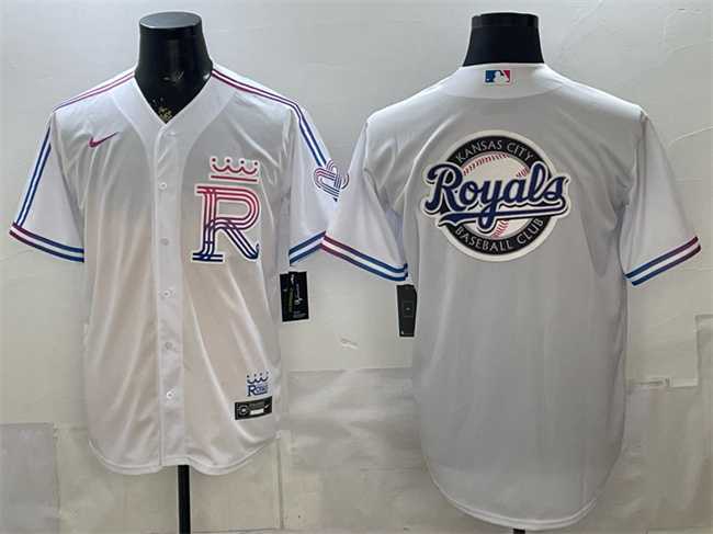 Mens Kansas City Royals Team Big Logo White 2026 City Connect Stadium Stitched Jersey->kansas city royals->MLB Jersey