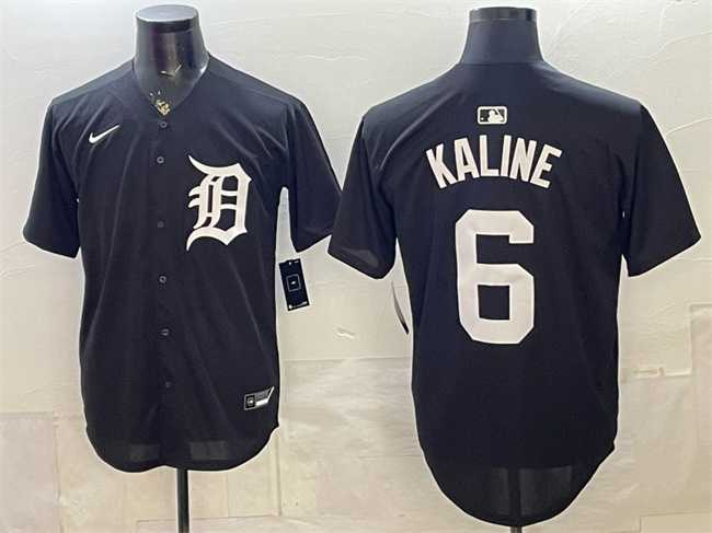 Mens Detroit Tigers #6 Al Kaline Black Limited Stitched Jersey