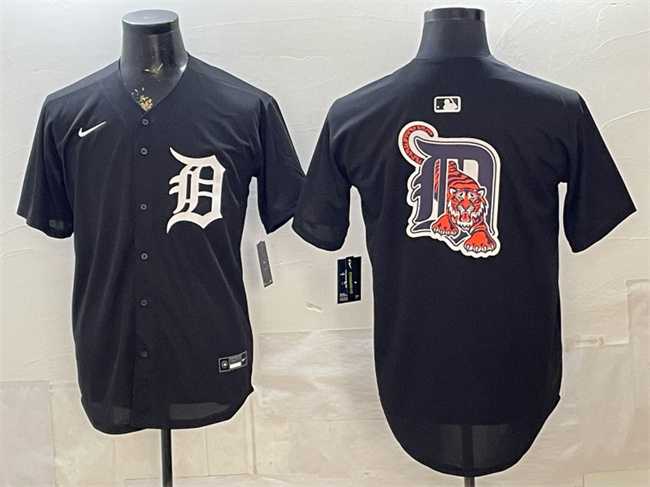 Mens Detroit Tigers Team Big Logo Limited Stitched Jersey