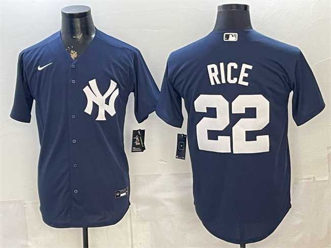 Mens New York Yankees #22 Ben Rice Navy Stitched Jersey