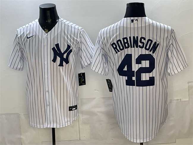 Mens New York Yankees #42 Jackie Robinson White Stitched Jersey