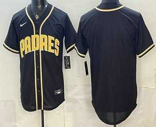 Mens San Diego Padres Blank 2026 Black Fashion Cool Base Baseball Jersey