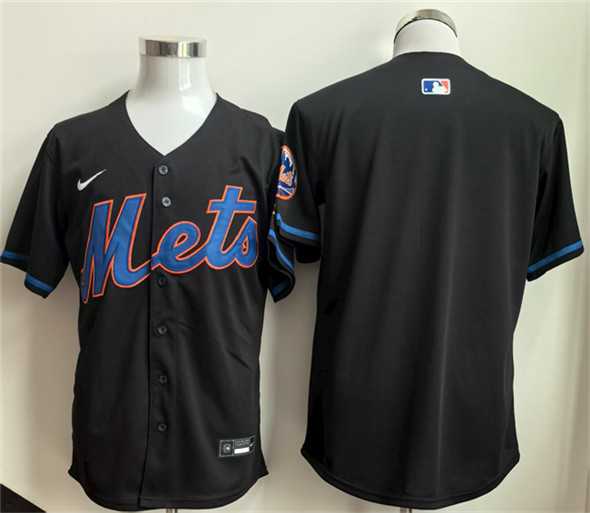 Mens New York Mets Blank Black 2025 Limited Stitched Jersey