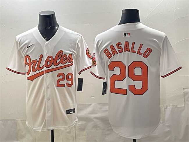 Mens Baltimore Orioles #29 Samuel Basallo White 2025 Limited Stitched Jersey