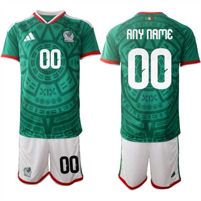 Mens Mexico Custom Green 2025-26 Home Soccer Jersey Suit