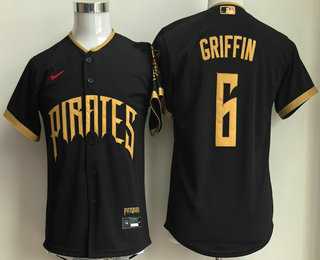 Youth Pittsburgh Pirates #6 Konnor Griffin Black 2026 City Connect Stadium Jersey->mlb youth jerseys->MLB Jersey