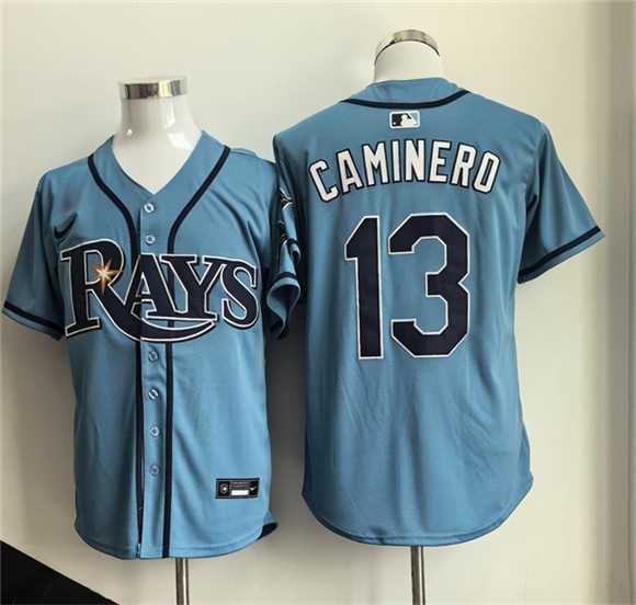 Mens Tampa Bay Rays #13 Junior Caminero Blue 2026 Limited Stitched Jersey