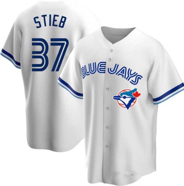 Mens Toronto Blue Jays #37 Dave Stieb White Cooperstown Collection Jersey Dzhi