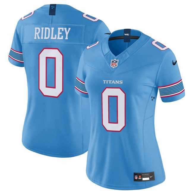 Womens Tennessee Titans #0 Calvin Ridley Light Blue 2026 F.U.S.E. Vapor Limited Stitched Jersey Dzhi