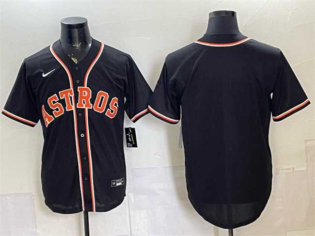 Mens Houston Astros Blank 2026 Fashion Replica Black Out Stitched Jersey->houston astros->MLB Jersey