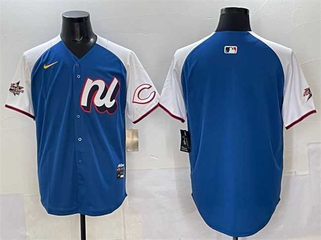 Mens National League Cincinnati Reds Blank Blue Alternate 2025 All-Star Edition Limited Stitched Jersey