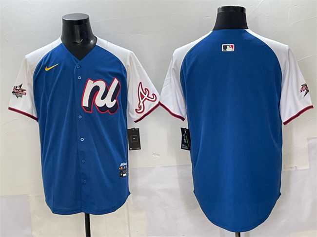 Mens National League Atlanta Braves Blank Blue Alternate 2025 All-Star Edition Limited Stitched Jersey