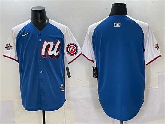 Mens National League Chicago Cubs Blank Blue Alternate 2025 All-Star Edition Limited Stitched Jersey