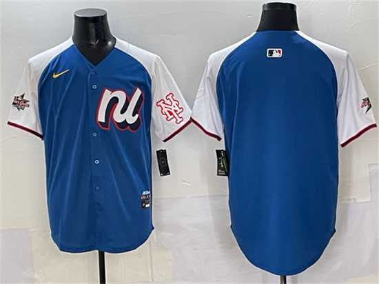 Mens National League New York Mets Blank Blue Alternate 2025 All-Star Edition Limited Stitched Jersey