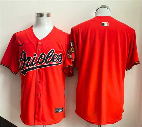 Mens Baltimore Orioles Blank Orange Limited Stitched Jersey