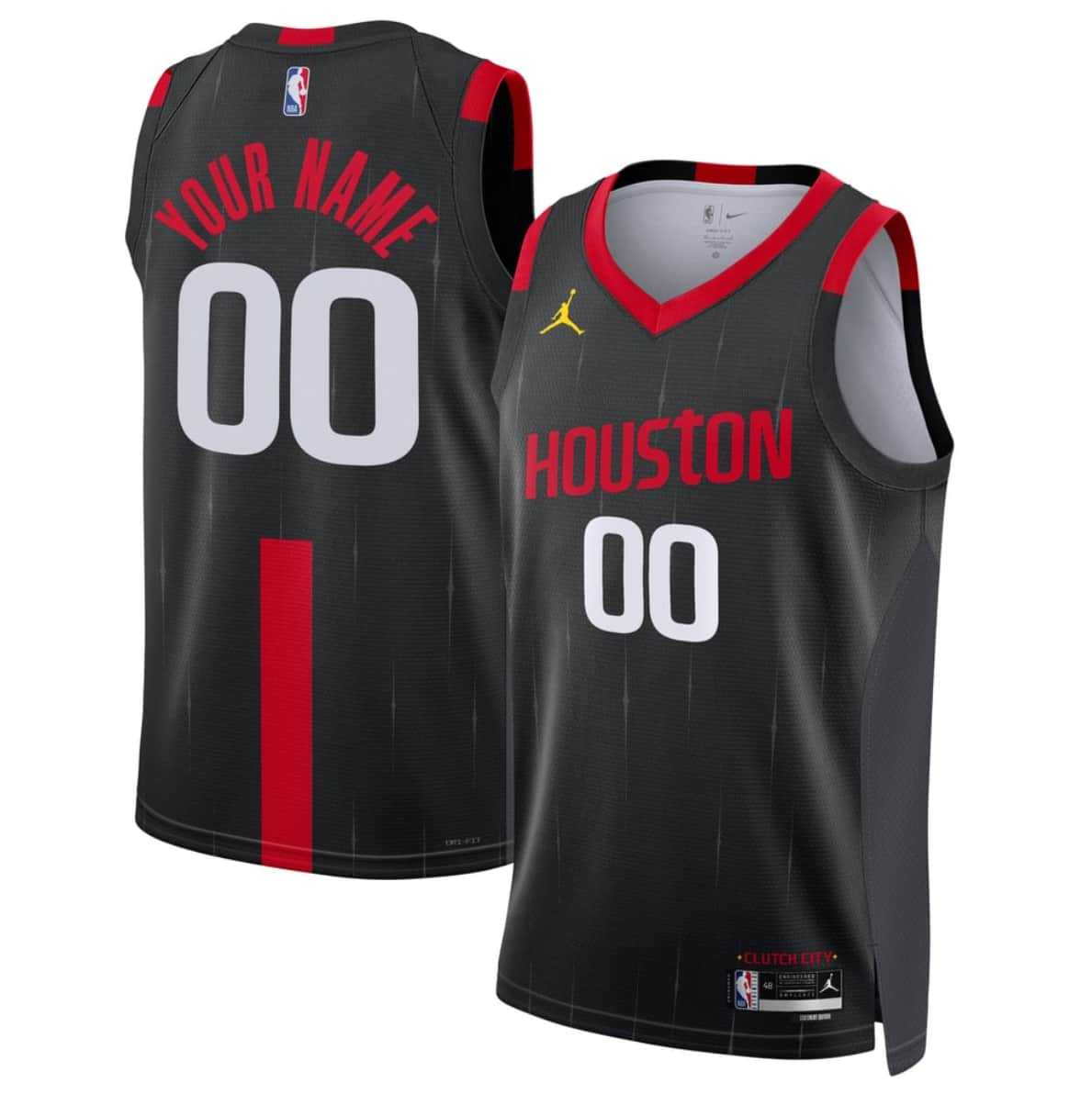 Mens Houston Rockets Actiive Player Custom Black 2026-27 Statement Swingman Stitched Jersey