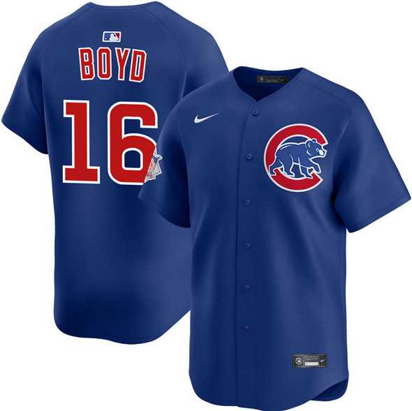 Mens Chicago Cubs #16 Matthew Boyd Royal Limited Stitched Jersey Dzhi