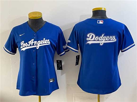 Womens Los Angeles Dodgers Team Big Logo Royal Alternate Stadium Stitched Jersey Dzhi