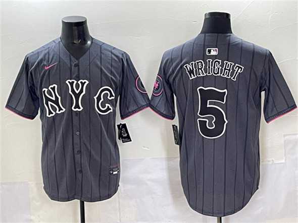 Mens New York Mets #5 David Wright Navy City Connect Stitched Jersey