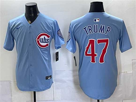Mens Chicago Cubs #47 Trump Blue 2026 2nd Alternate Limited Stitched Jersey