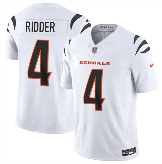 Men & Women & Youth Cincinnati Bengals #4 Desmond Ridder White 2025 F.U.S.E. Vapor Untouchable Limited Stitched Jersey