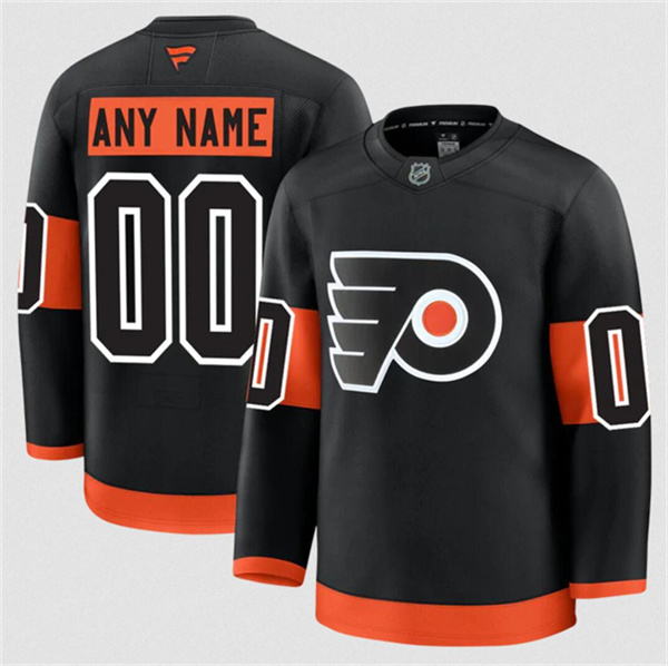 Mens Philadelphia Flyers ACTIVE PLAYER Custom Black 2024-25 Alternate Stitched Hockey Jersey
