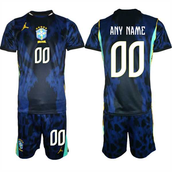 Mens Brazil national football team Custom Navy 2026 Away Soccer Jersey Suit
