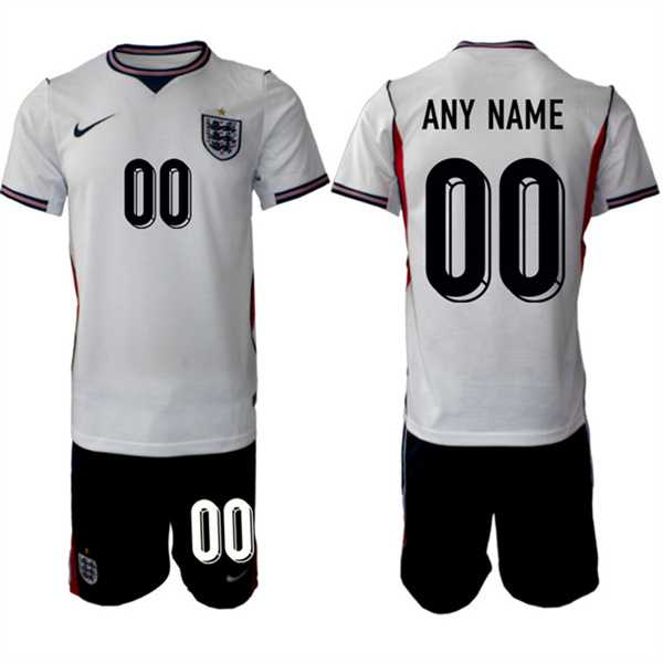 Mens England Custom 2026 White Home Soccer Jersey Suit