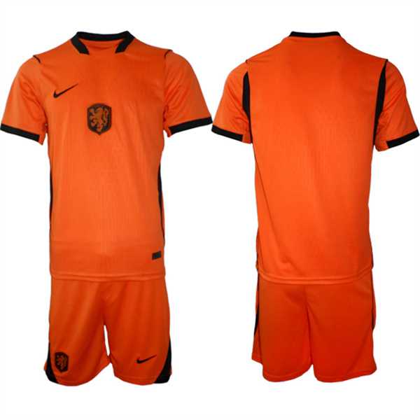 Mens Netherlands Custom Orange 2026 Away Soccer Jersey Suit