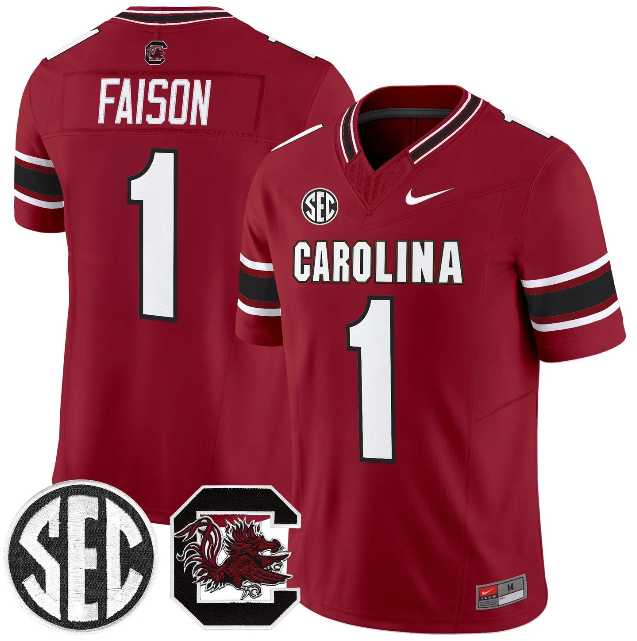 Mens South Carolina Fighting Gamecocks #1 Rahsul Falson Garnet 2026 F.U.S.E. Stitched Nike Jersey Dzhi