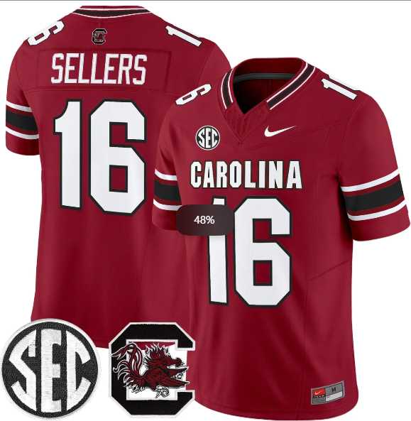 Mens South Carolina Fighting Gamecocks #16 LaNorris Sellers Garnet 2026 F.U.S.E. Stitched Nike Jersey Dzhi
