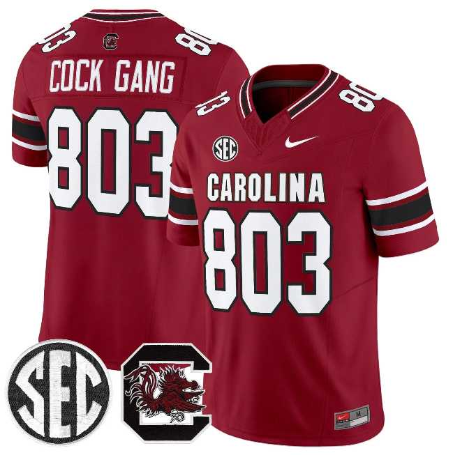 Mens South Carolina Fighting Gamecocks #803 Cock Gang Garnet 2026 F.U.S.E. Stitched Nike Jersey Dzhi
