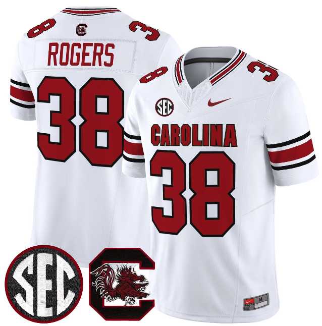 Mens South Carolina Fighting Gamecocks #38 George Rogers  White 2026 F.U.S.E. Stitched Nike Jersey Dzhi