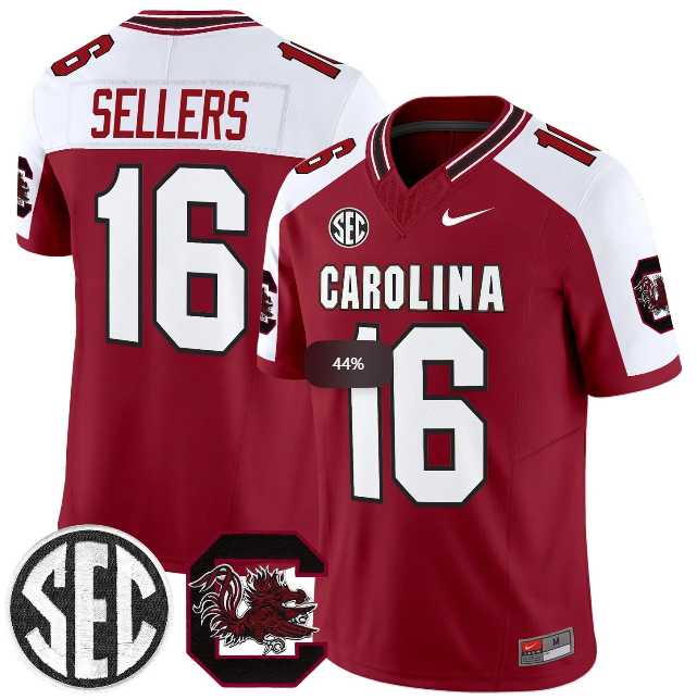 Mens South Carolina Fighting Gamecocks #16 LaNorris Sellers Garnet White 2026 F.U.S.E. Stitched Nike Jersey Dzhi