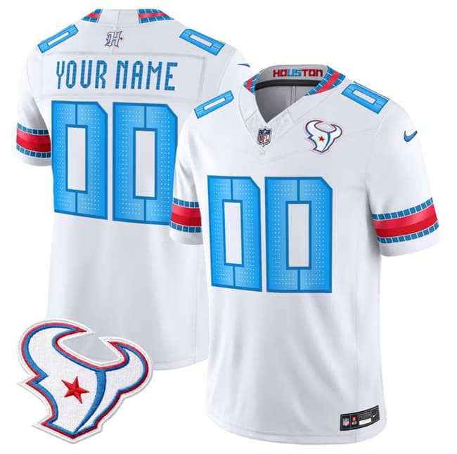 Womens Houston Texans Active Player Custom White 2026 F.U.S.E. Rivalries Collection Limited Stitched Football Jersey(Run Small)
