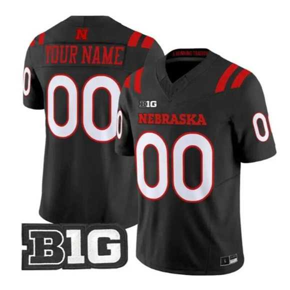 Mens Nebraska Cornhuskers ACTIVE PLAYER Custom Black 2026 F.U.S.E. Vapor Limited Stitched Football Jersey