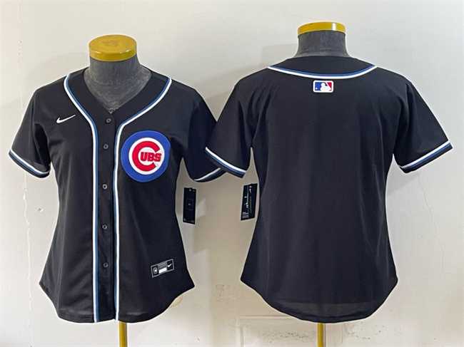 Youth Chicago Cubs 2026 Fashion Replica Black Out Stitched Jersey