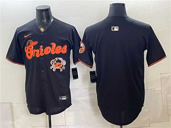 Mens Baltimore Orioles Blank Black With Patch Vapor Premier Limited Stitched Jersey
