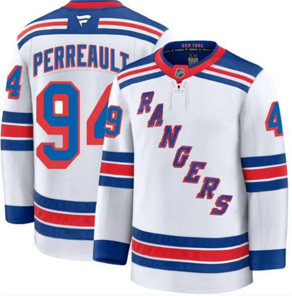Mens New York Rangers #94 Gabe Perreault White Away Stitched Hockey Jersey Dzhi->->NHL Jersey Mens New York Rangers #94 Gabe Perreault White Away Stitched Hockey Jersey Dzhi->->NHL Jersey