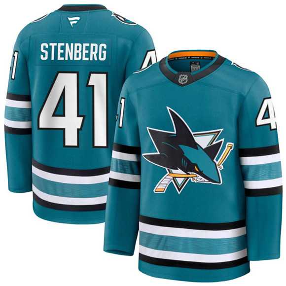 Mens San Jose Sharks #41 Ivar Stenberg Teal 2026 Stitched Hockey Jersey Dzhi->->NHL Jersey Mens San Jose Sharks #41 Ivar Stenberg Teal 2026 Stitched Hockey Jersey Dzhi->->NHL Jersey