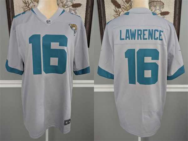 Mens Jacksonville Jaguars #16 Trevor Lawrence White Stitched Jersey
