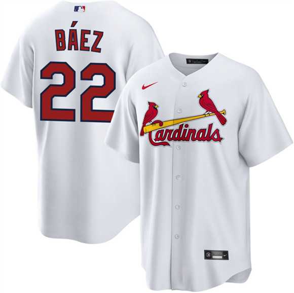 Mens St. Louis Cardinals #22 Joshua Baez White Home Stitched Jersey Dzhi