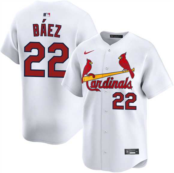 Mens St. Louis Cardinals #22 Joshua Baez White Home Limited Stitched Jersey Dzhi