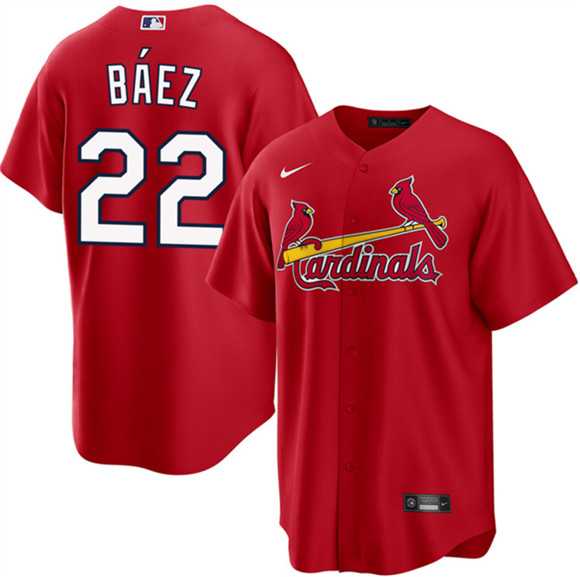 Mens St. Louis Cardinals #22 Joshua Baez Red Cool Base Stitched Jersey Dzhi