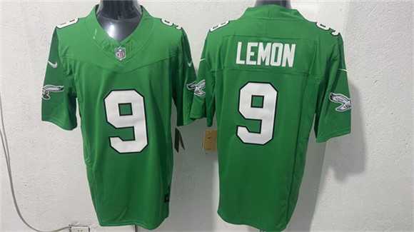 Mens Philadelphia Eagles #9 Makai Lemon Green 2026 F.U.S.E. Draft Vapor Untouchable Limited Stitched Jersey