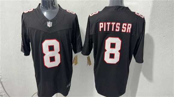 Mens Atlanta Falcons #8 Kyle Pitts Black F.U.S.E. Vapor Untouchable Limited Stitched Stitched Jersey