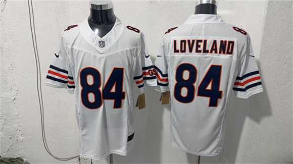 Mens Chicago Bears #84 Colston Loveland White 2026 F.U.S.E. Vapor Untouchable Limited Stitched Jersey