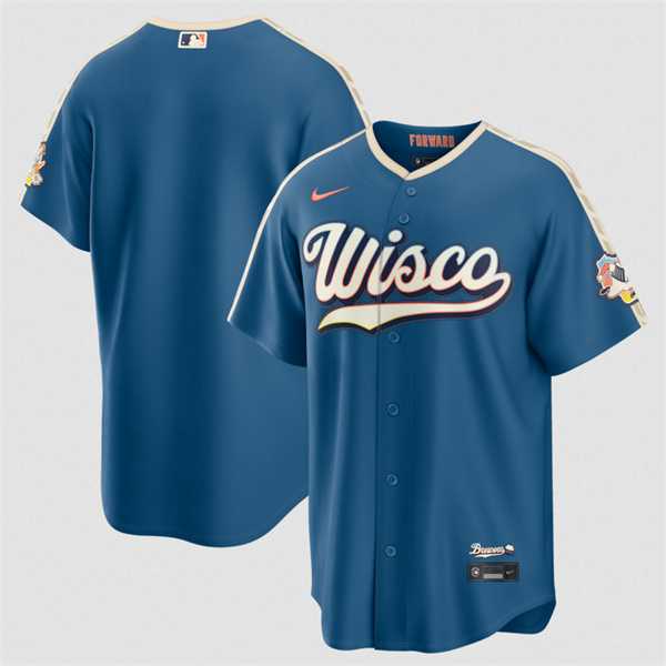 Mens Milwaukee Brewers Blank Mineral Blue 2026 City Connect Stadium Stitched Stitched Jersey Dzhi->milwaukee brewers->MLB Jersey