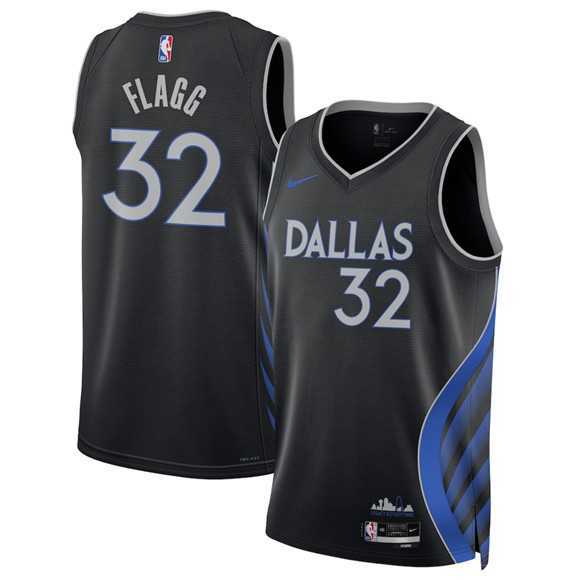 Mens Dallas Mavericks #32 Cooper Flagg Black 2025-26 City Edition Stitched Jersey Dzhi